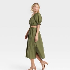 Who What Wear green cutout dress small NEVER WORN!